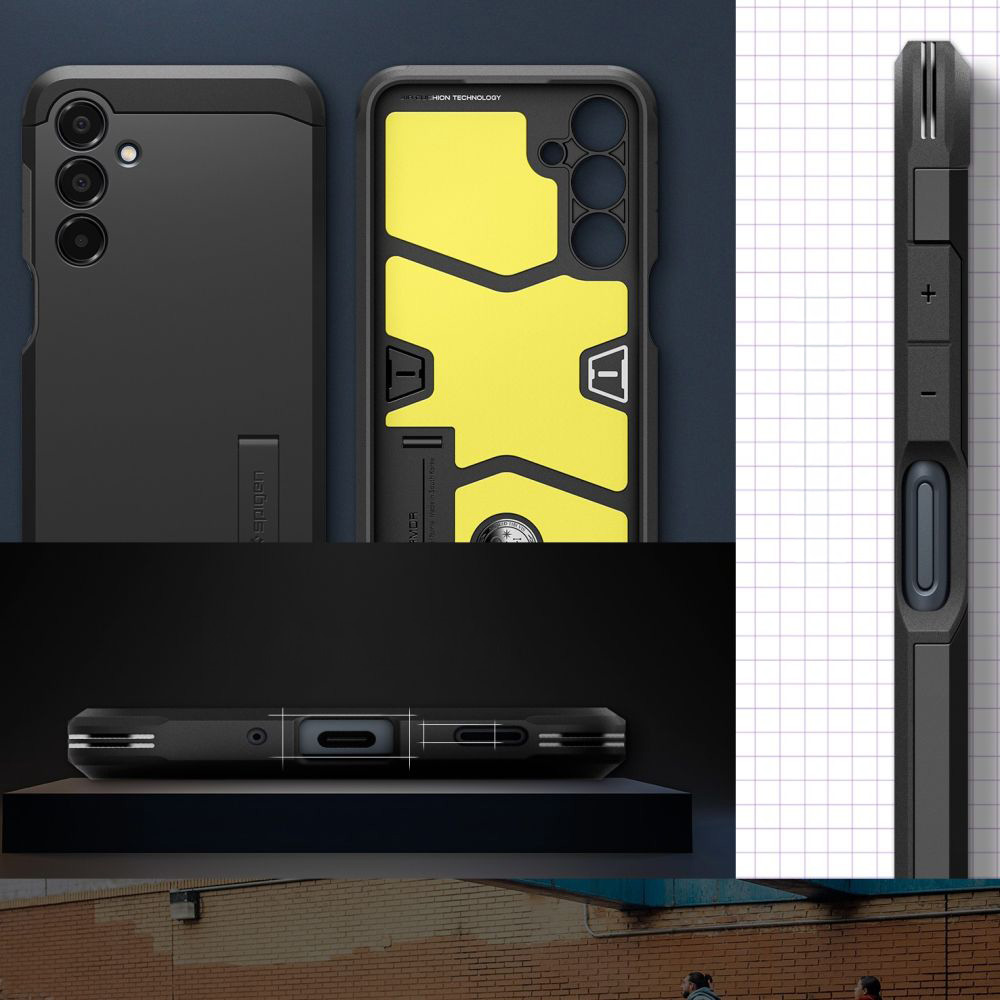 Etui Spigen Tough Armor do Galaxy A16 4G / 5G, czarne